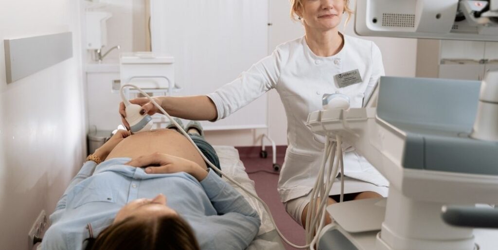 pregnant woman having an ultrasound